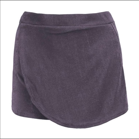 Boohoo Petite Lucy Wrap Slinky Skort - Picture 1 of 4